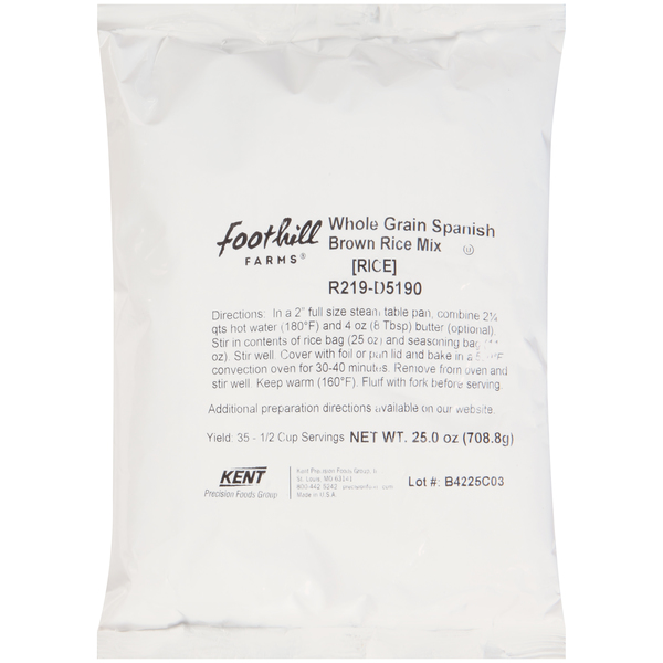 Foothill Farms Whole Grain Reduced Sodium Spanish Brown Rice Mix 36 oz., PK6 R219-D5190